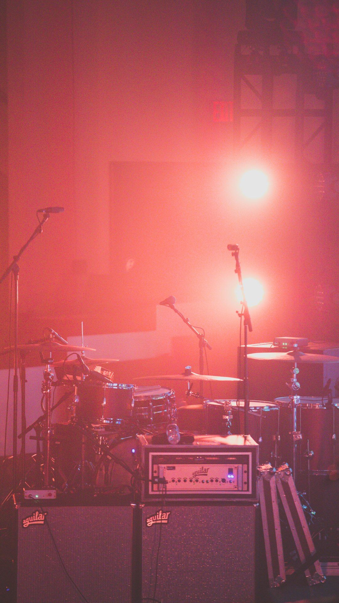 Live show stage with colorful concert lighting